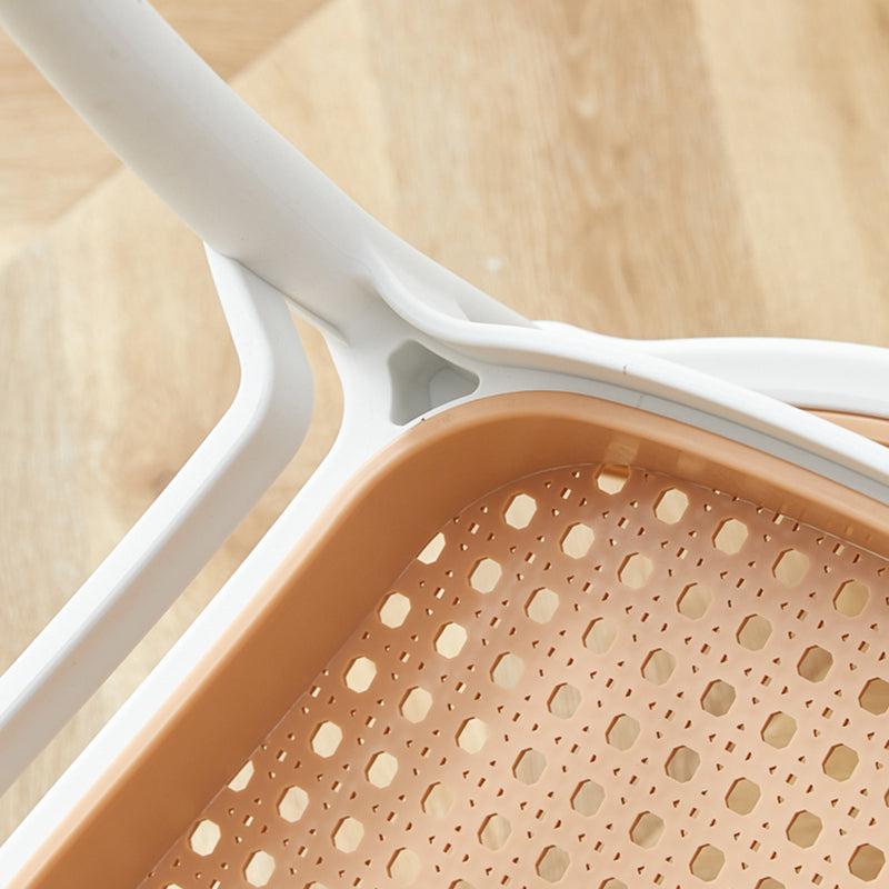 Tropical Plastic Armles Chairs Stacking Outdoors Dining Chairs