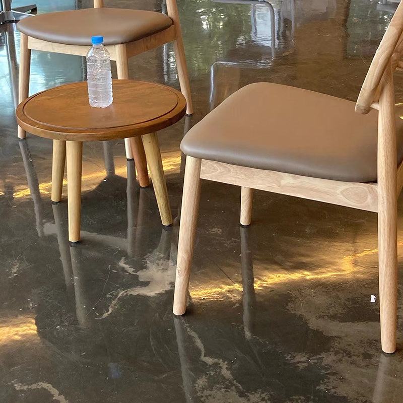 Tropical Dining Side Chair Rattan Outdoors Dining Chairs with Upholstered