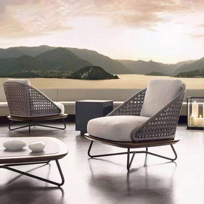 Tropical Outdoor Patio Sofa Water Resistant Outdoor Patio Sofa with Cushions