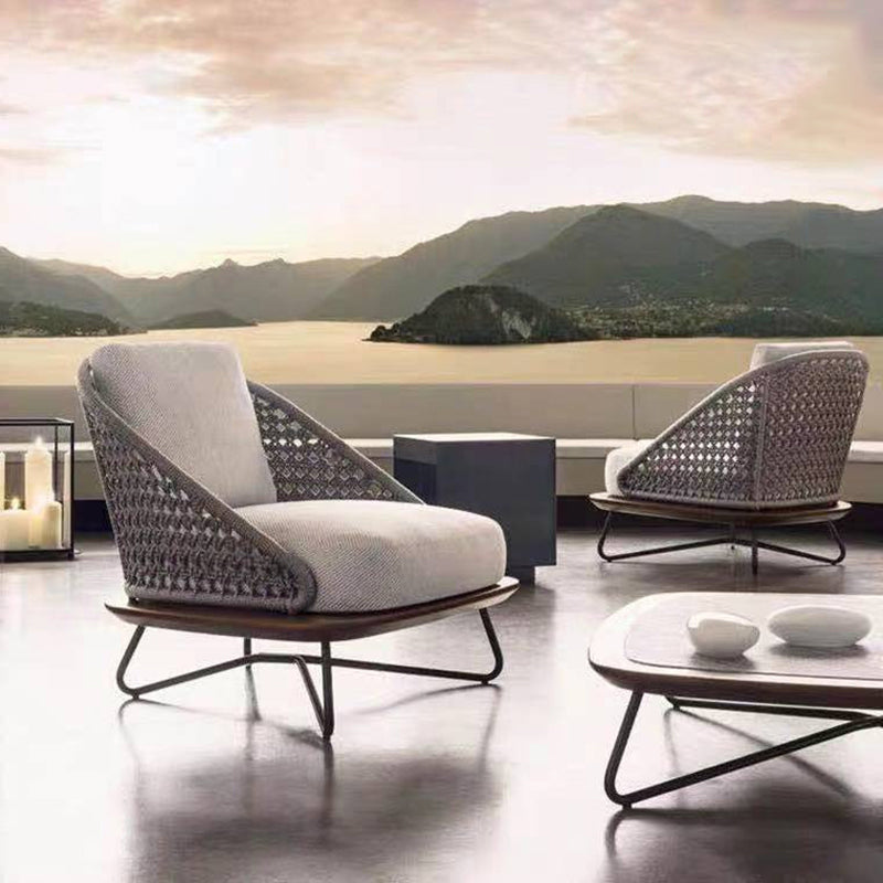 Tropical Outdoor Patio Sofa Water Resistant Outdoor Patio Sofa with Cushions