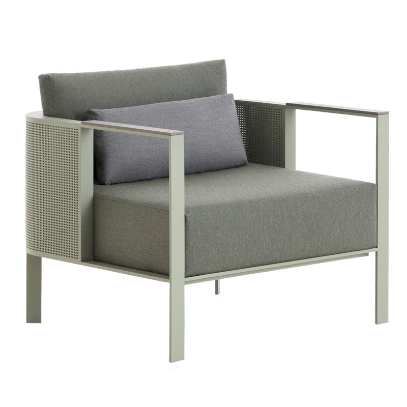 Stainless Steel Frame Outdoor Sofa Industrial Water Resistant Patio Sofa with Cushion