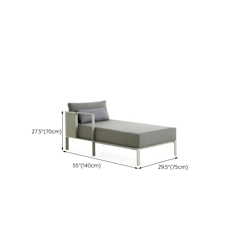 Stainless Steel Frame Outdoor Sofa Industrial Water Resistant Patio Sofa with Cushion