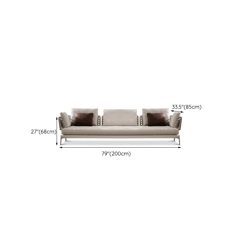 Metal Outdoor Sofa Water Proof with Four Legs Farmhouse Style Seating