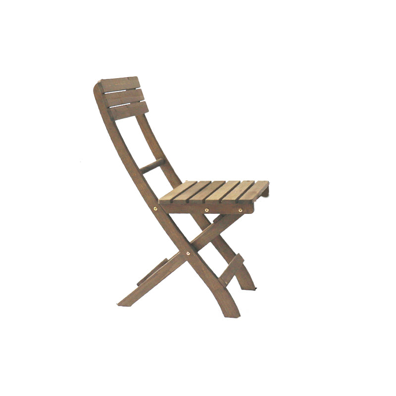 Contemporary Outdoor Chair Folding Solid Wood Open Back Dining Chair