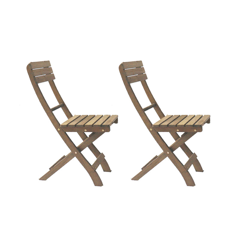 Contemporary Outdoor Chair Folding Solid Wood Open Back Dining Chair