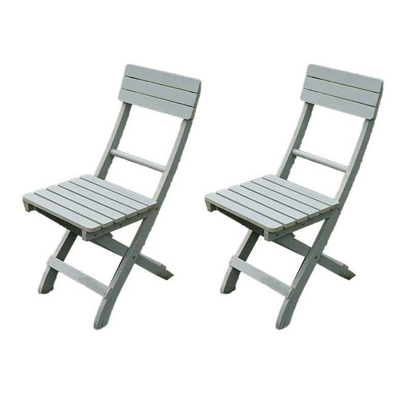 Contemporary Outdoor Chair Folding Solid Wood Open Back Dining Chair