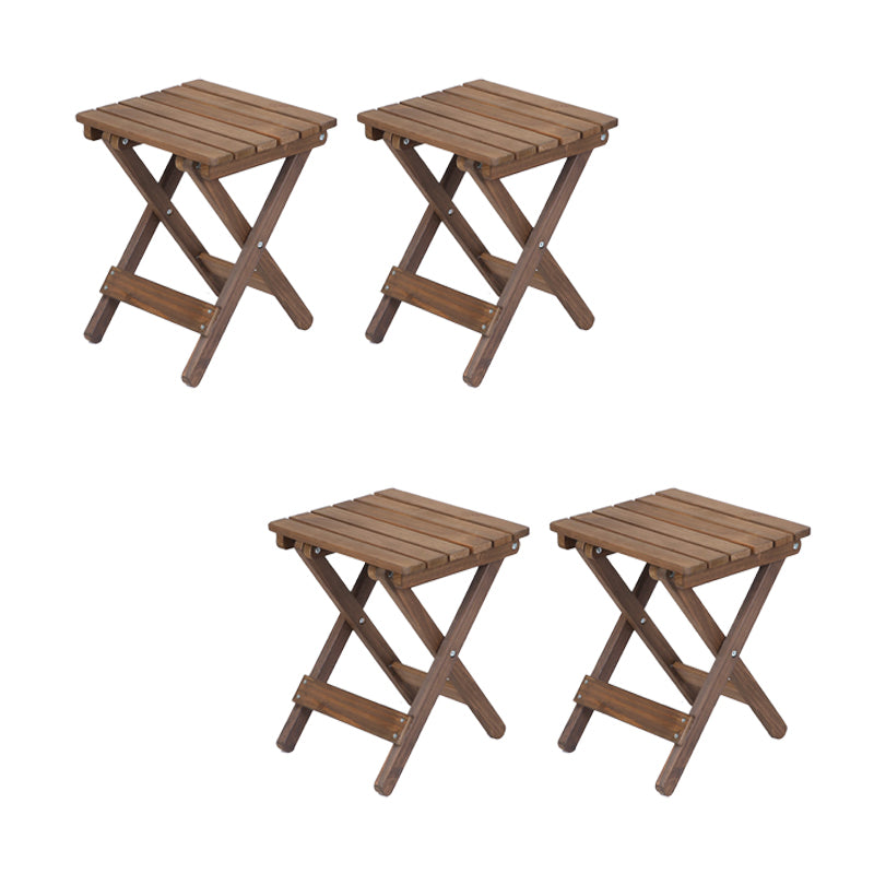 Contemporary Outdoor Chair Folding Solid Wood Open Back Dining Chair