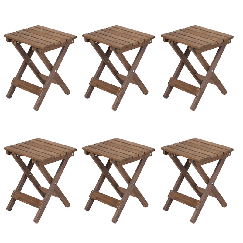 Contemporary Outdoor Chair Folding Solid Wood Open Back Dining Chair