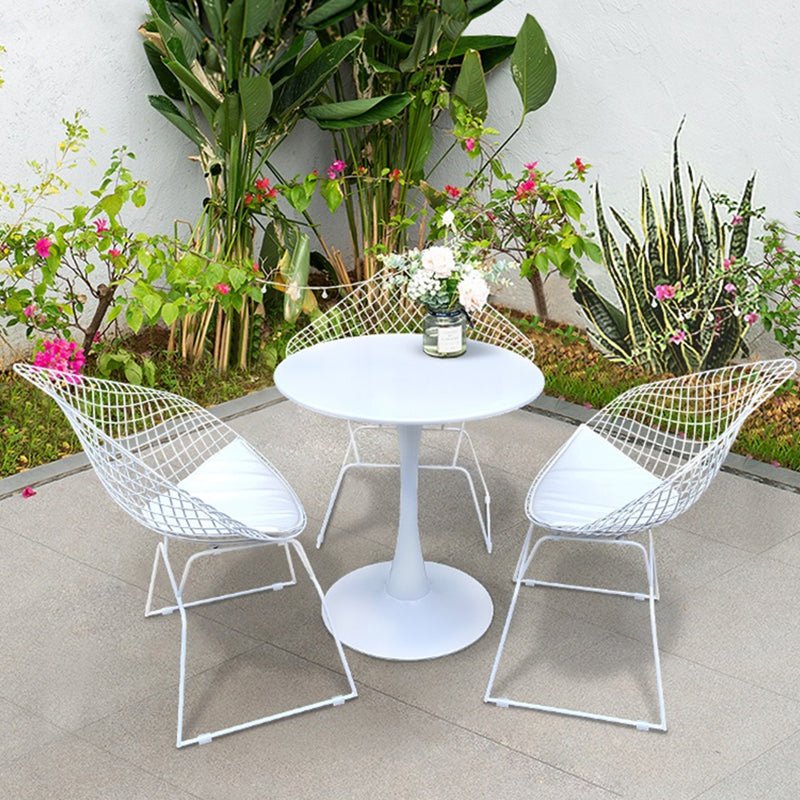 Rust Resistant Metal Side Chair Upholstered No Natural Variation Dining Side Chair