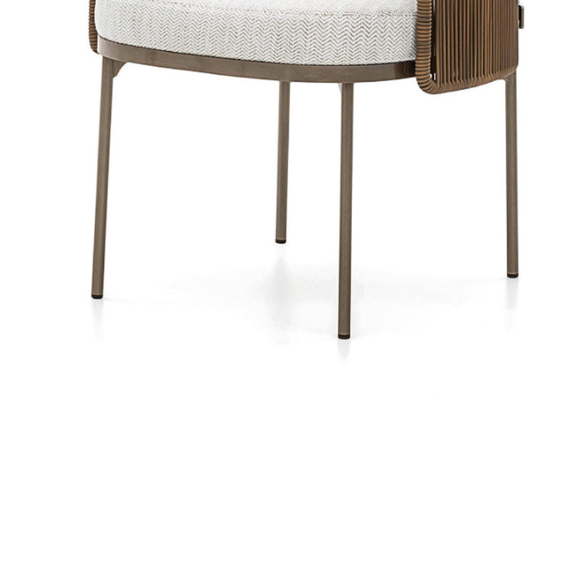 No Distressing Upholstered Patio Arm Chair Tropical Brown Armchair