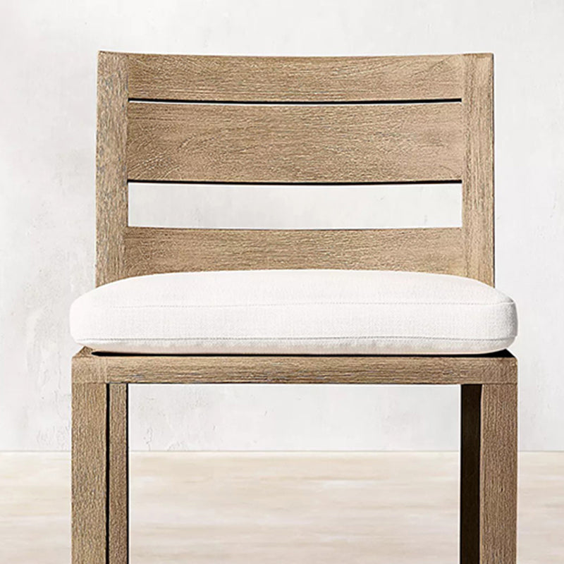 22" Wide Contemporary Outdoor Chair Solid Wood Patio Dining Chair