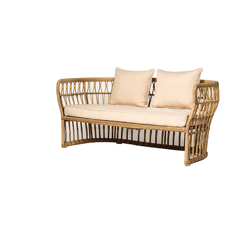 Arc Shape Outdoor Sofa Tropical Shape Willow Vine Seating in Wood