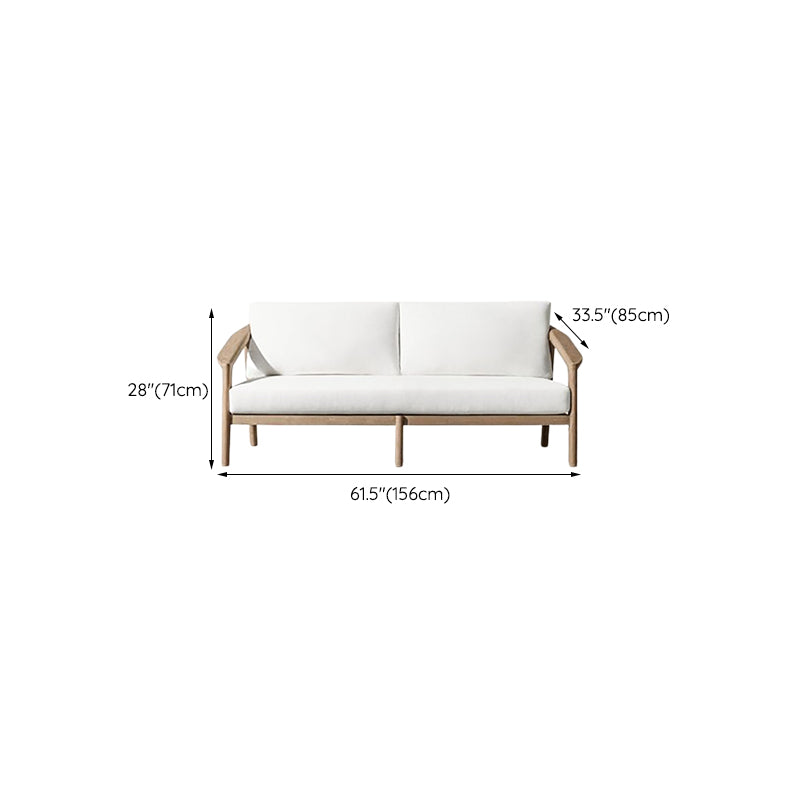 Classic Farmhouse Style Outdoor Sofa Wooden with Legs Seating