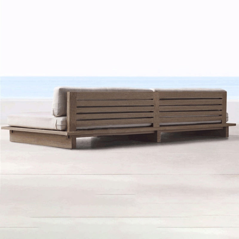 Wooden Outdoor Sofa Country/Farmhouse Style Waterproof Armless Settee