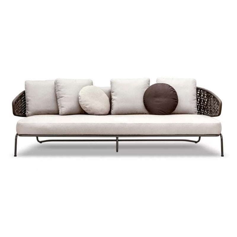 UV Resistant Metal Patio Sofa Outdoor Patio Sofa with Cushion