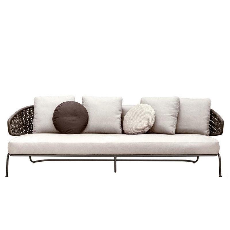 UV Resistant Metal Patio Sofa Outdoor Patio Sofa with Cushion