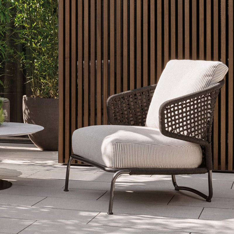 UV Resistant Metal Patio Sofa Outdoor Patio Sofa with Cushion