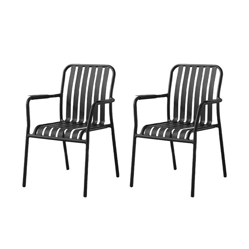 Water Resistant Dining Armchair Metal Stacking Industrial Armchair