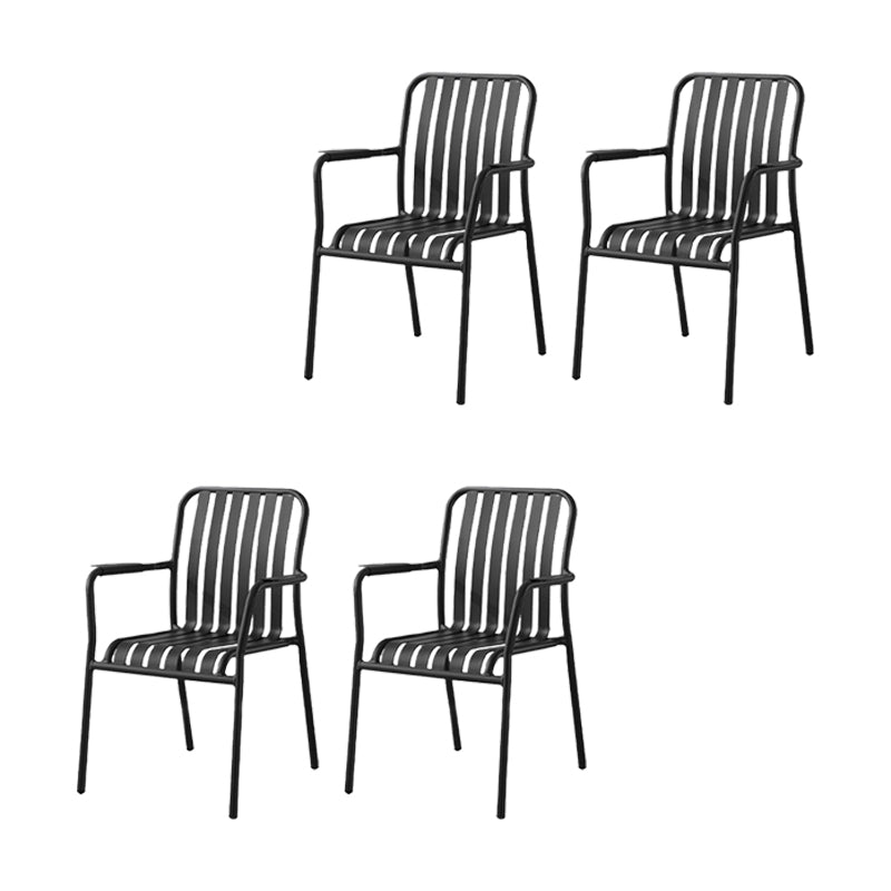 Water Resistant Dining Armchair Metal Stacking Industrial Armchair