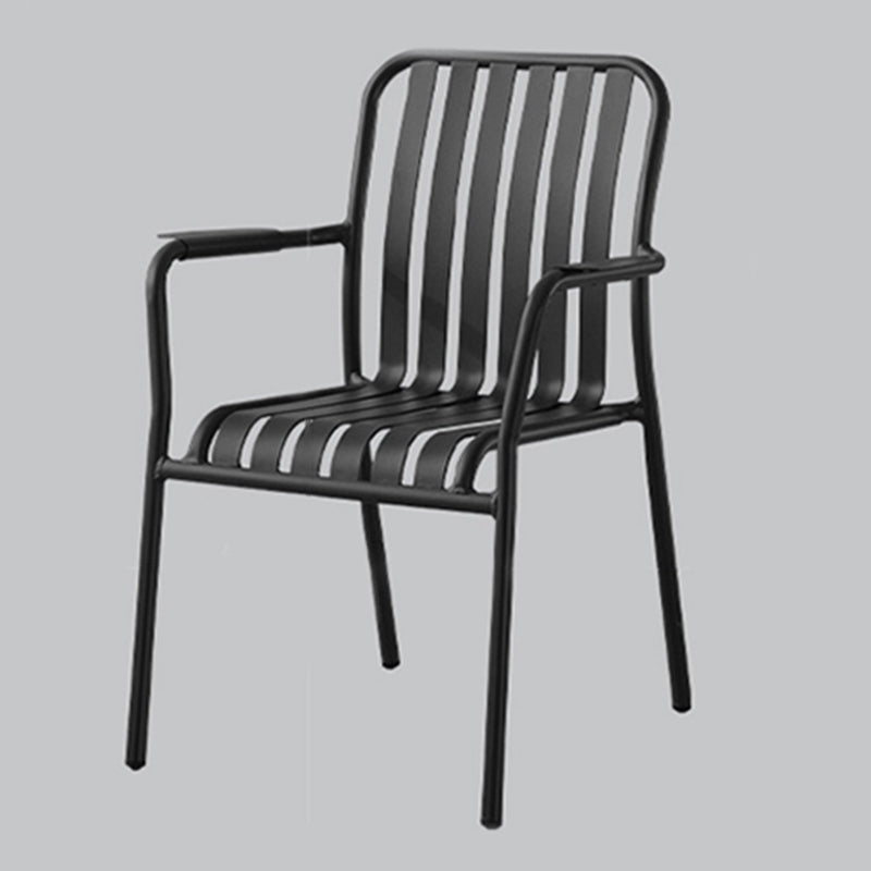 Water Resistant Dining Armchair Metal Stacking Industrial Armchair