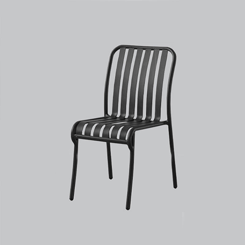 Water Resistant Dining Armchair Metal Stacking Industrial Armchair