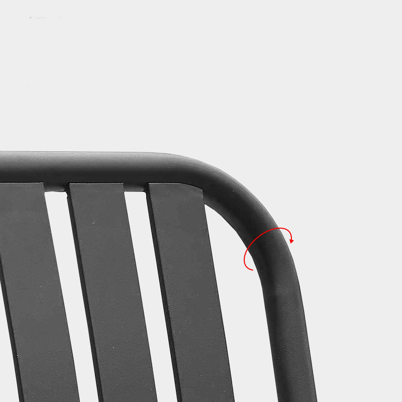 Water Resistant Dining Armchair Metal Stacking Industrial Armchair