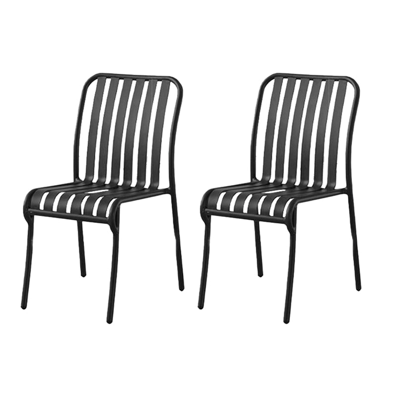 Water Resistant Dining Armchair Metal Stacking Industrial Armchair