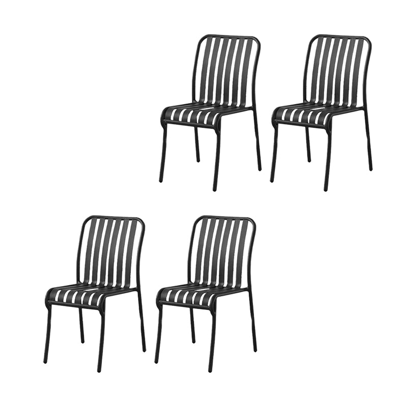 Water Resistant Dining Armchair Metal Stacking Industrial Armchair