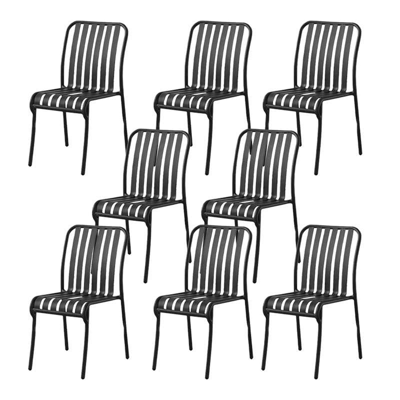 Water Resistant Dining Armchair Metal Stacking Industrial Armchair