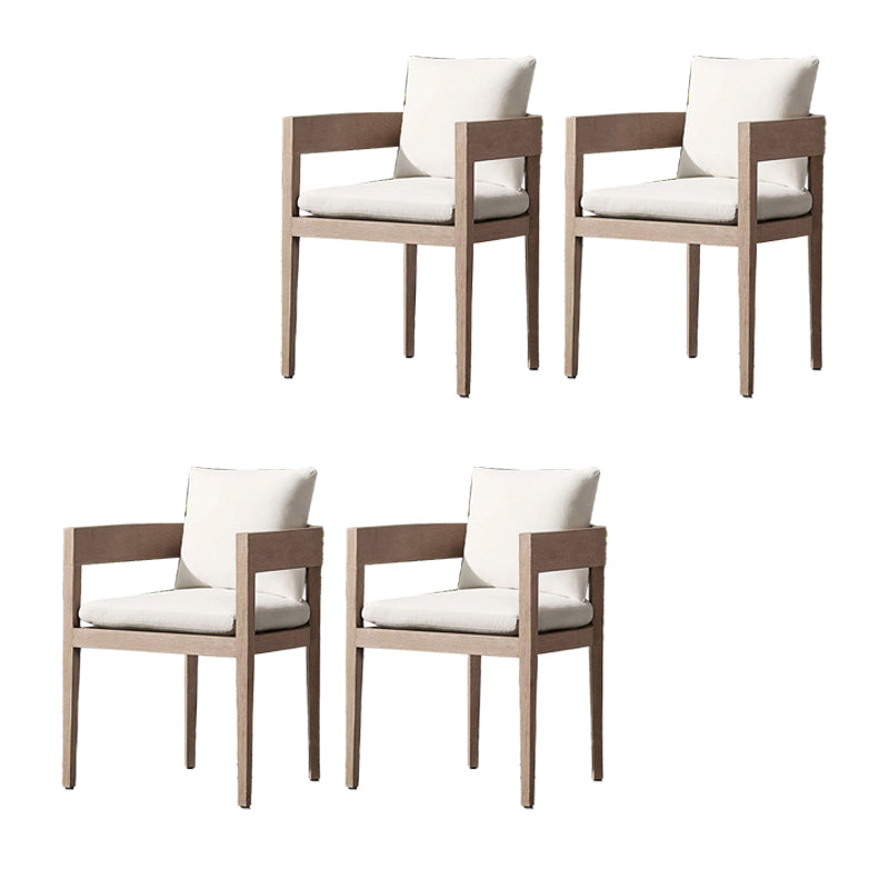Modern Teak Patio Arm Chair No Distressing Upholstered Dining Armchair