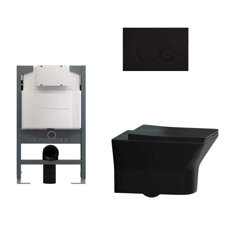 Contemporary Flush Toilet Wall Mount One-Piece Toilet Porcelain Toilet Bowl