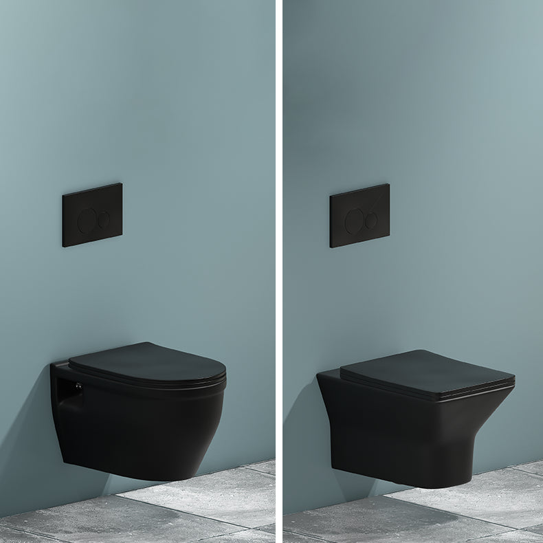 Contemporary Flush Toilet Wall Mount One-Piece Toilet Porcelain Toilet Bowl