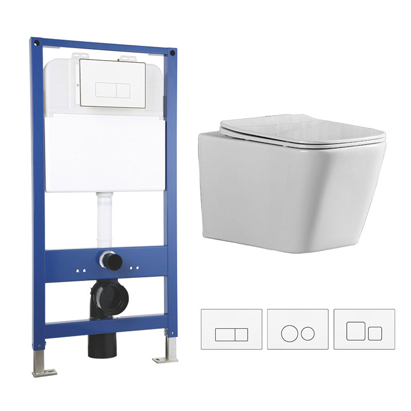 Contemporary All-In-One Flush Toilet Wall Mount Porcelain Urine Toilet