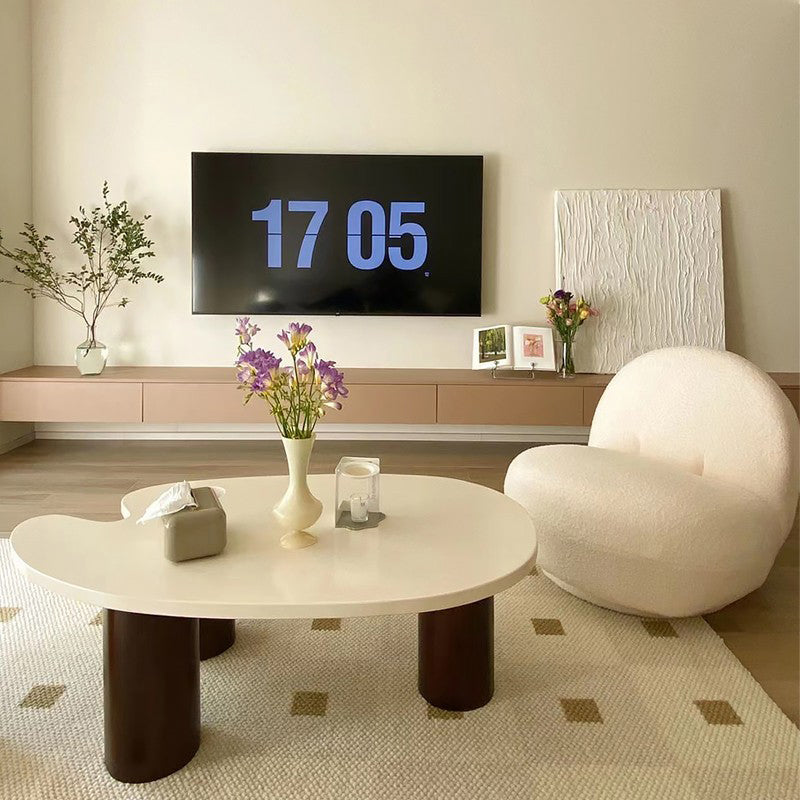 Modern Irregular 1 Single Coffee Table 15.-In High 3 Legs Cocktail Table