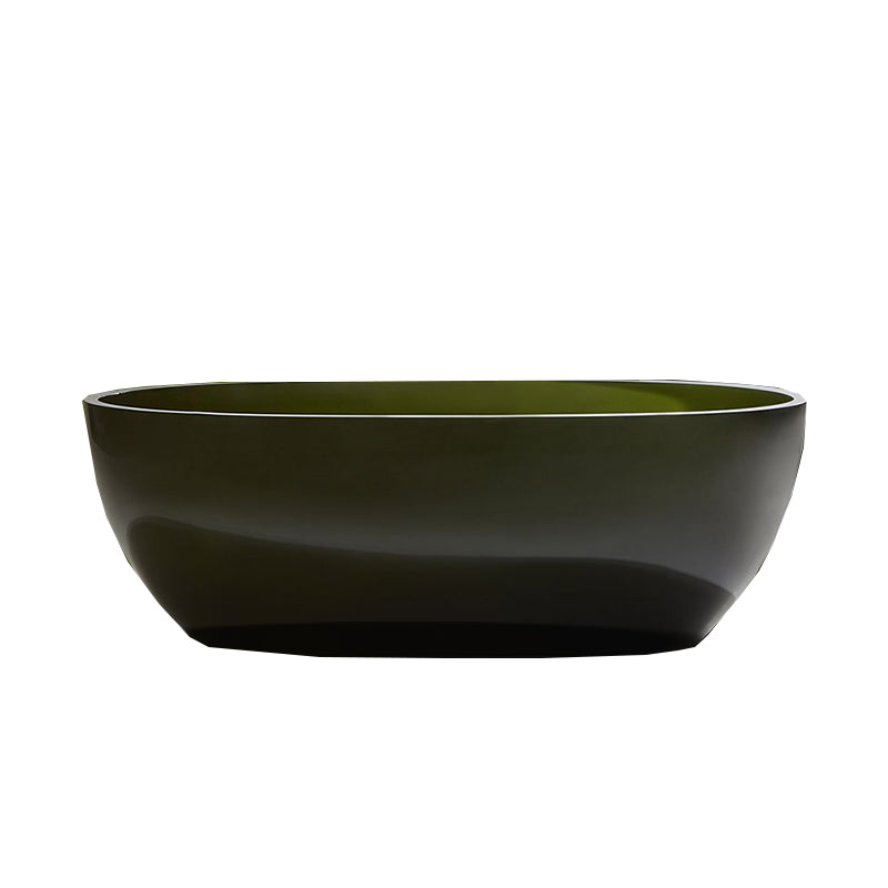 Acrylic Oval Freestanding Bath Modern 22.04-inch Tall Soaking Bathtub
