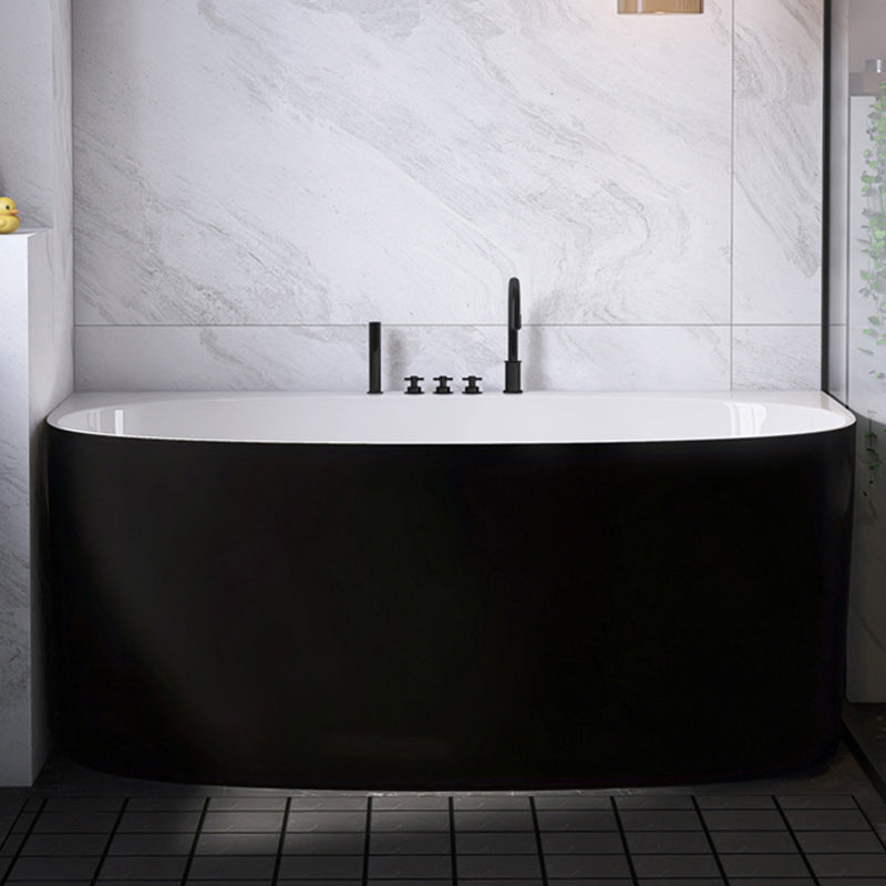 Modern Acrylic Bathtub Center-Front Soaking Bathtub , 22.83-inch Tall