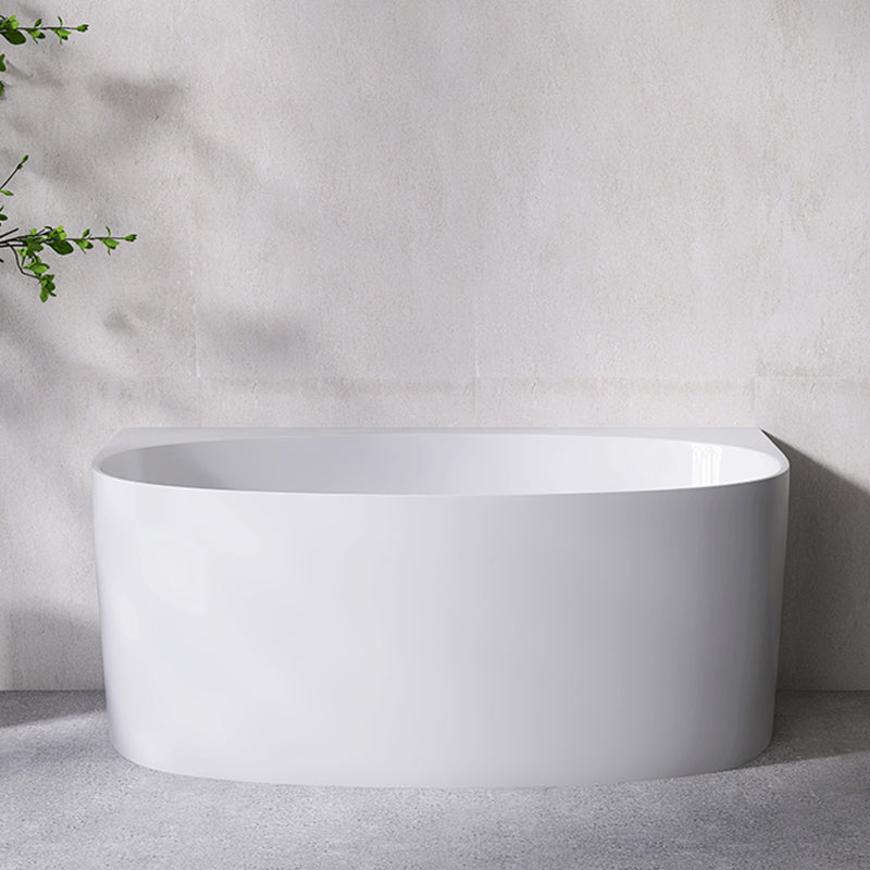 Modern Acrylic Bathtub Center-Front Soaking Bathtub , 22.83-inch Tall