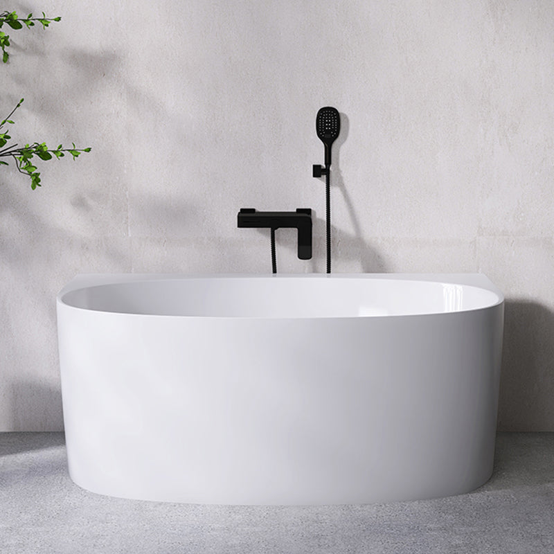 Modern Acrylic Bathtub Center-Front Soaking Bathtub , 22.83-inch Tall