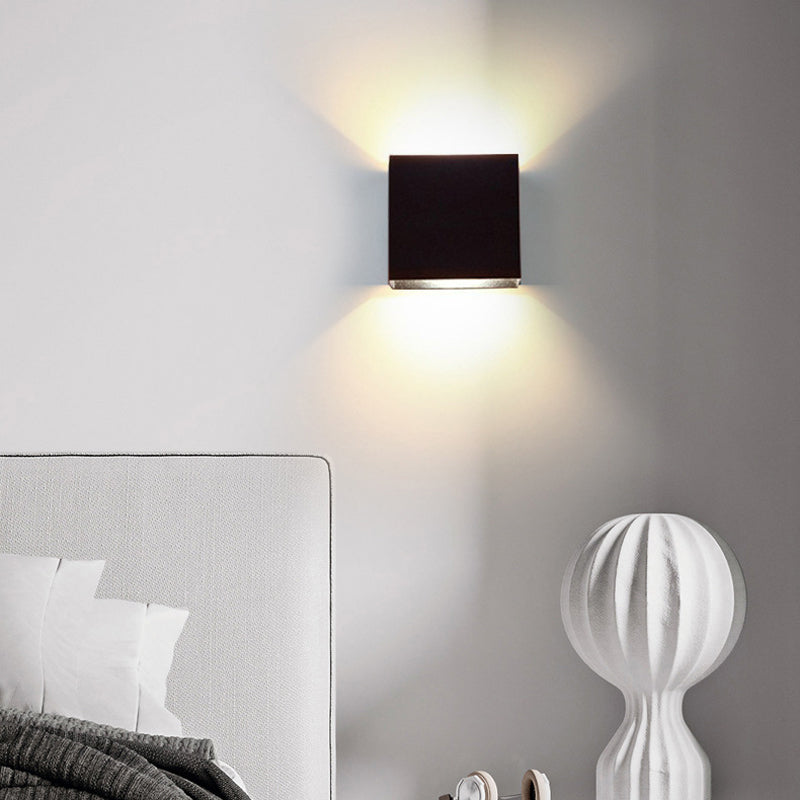 Square Wall Mount Lighting Simple Metal 1 Light Wall Mounted Light