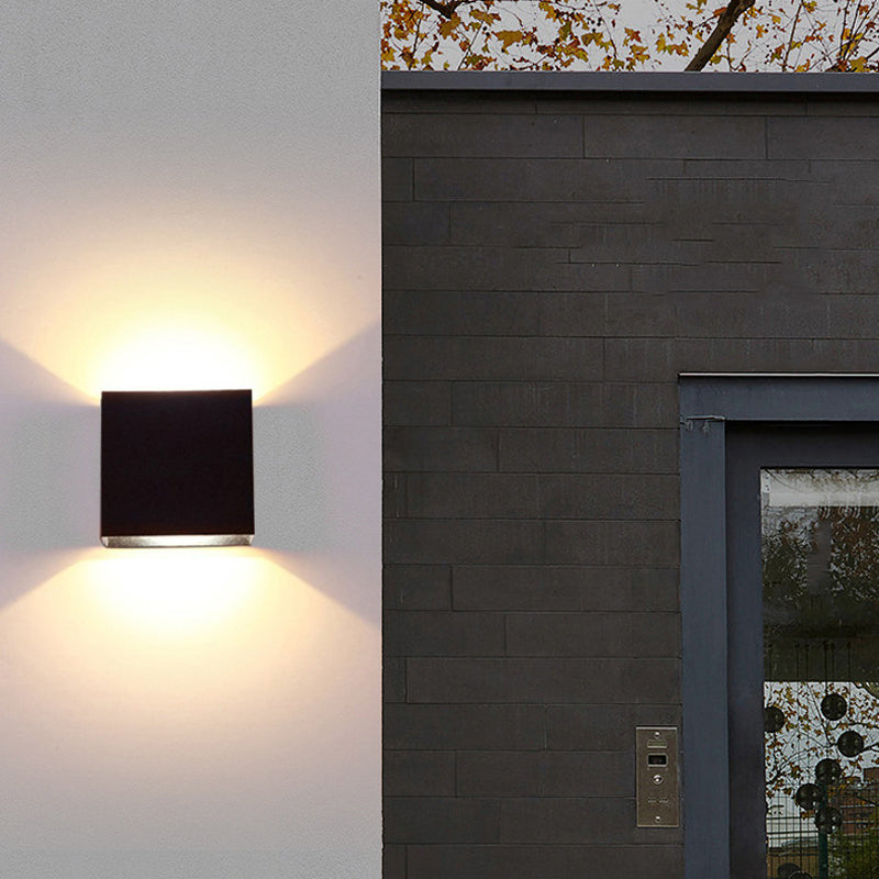 Square Wall Mount Lighting Simple Metal 1 Light Wall Mounted Light