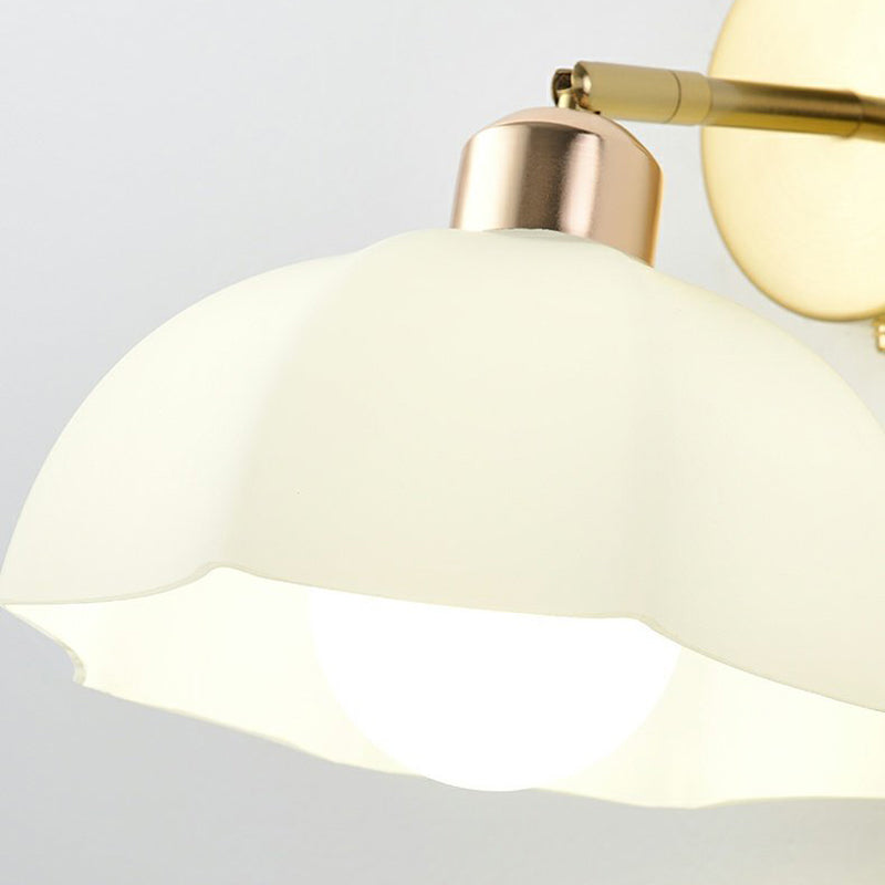 Nordic Style Iron Wall Light Dome Shape Adjustable Wall Lamp for Bedroom