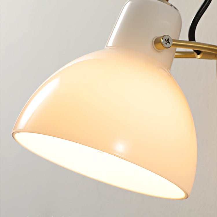 Japanese Style Wall Light Dome Shape Wall Lamp with Glass Shade for Living Room