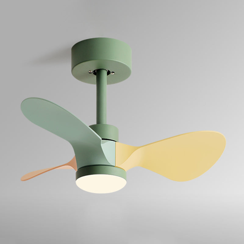 Metal Fan Shape Ceiling Fan Kid Style Single-Light Ceiling Fans Fixtures