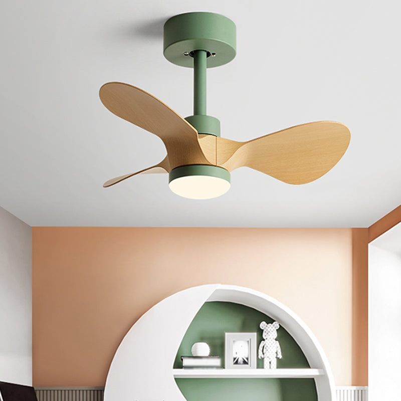 Metal Fan Shape Ceiling Fan Kid Style Single-Light Ceiling Fans Fixtures