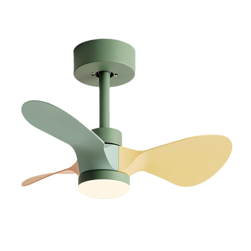 Metal Fan Shape Ceiling Fan Kid Style Single-Light Ceiling Fans Fixtures