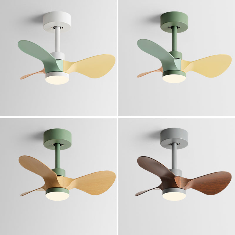 Metal Fan Shape Ceiling Fan Kid Style Single-Light Ceiling Fans Fixtures