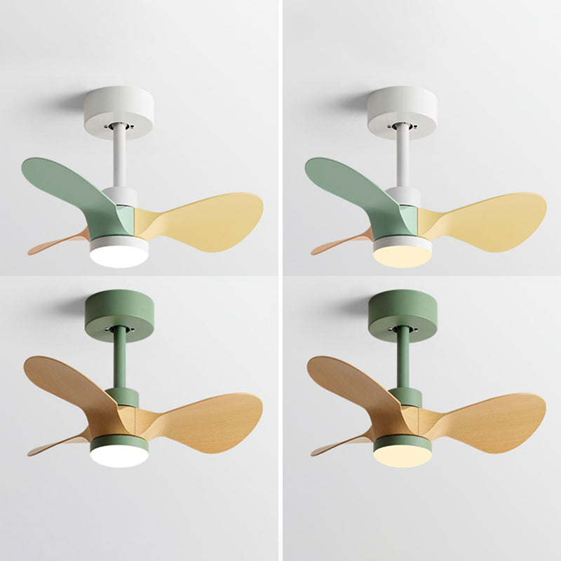 Metal Fan Shape Ceiling Fan Kid Style Single-Light Ceiling Fans Fixtures