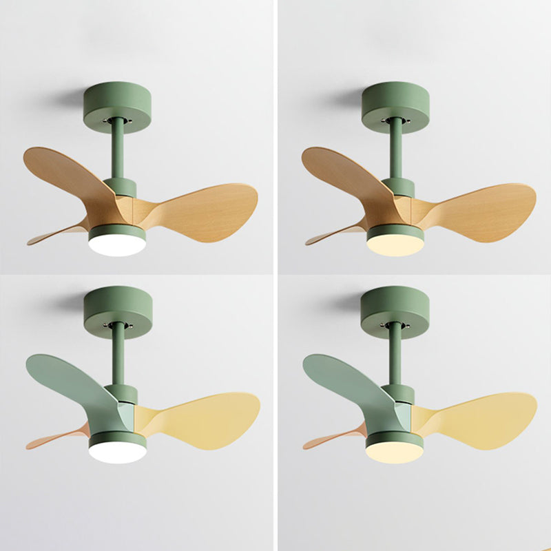 Metal Fan Shape Ceiling Fan Kid Style Single-Light Ceiling Fans Fixtures