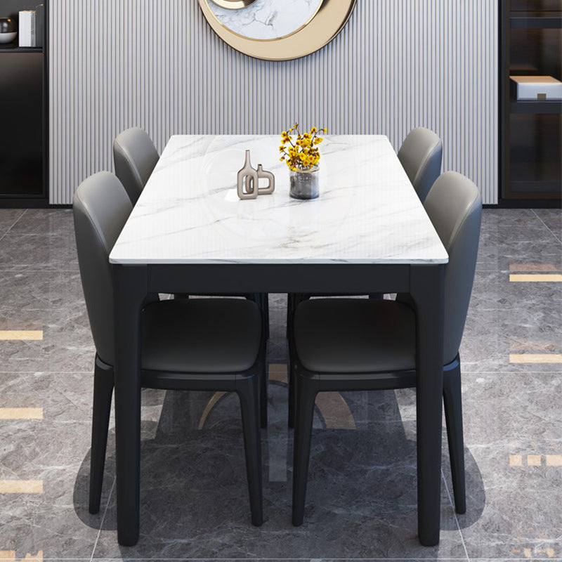 Modern Style Dining Room Dinner Table Stone 4 Legs Dining Table