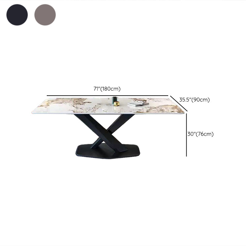 Dinner Room Luxury Dining Table Kitchen Stone Pedestal Dining Table